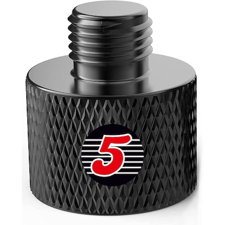 5 Core 5 Core Mic Stand Adapter - 5/8 Female to 3/8 Male Screw Adapter - w Knurled Surface Precise Thread MS ADP M BLK 5838 1PC